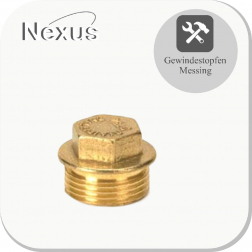 5x Messing Gewindestopfen 1/2